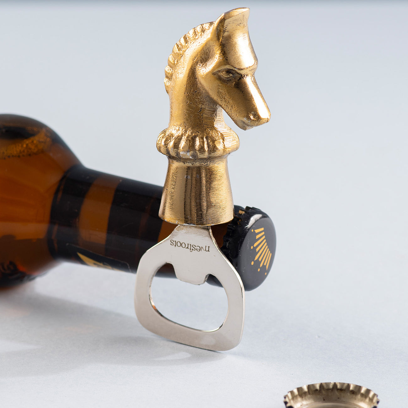 The Horse Bottle Opener Glossy Gold