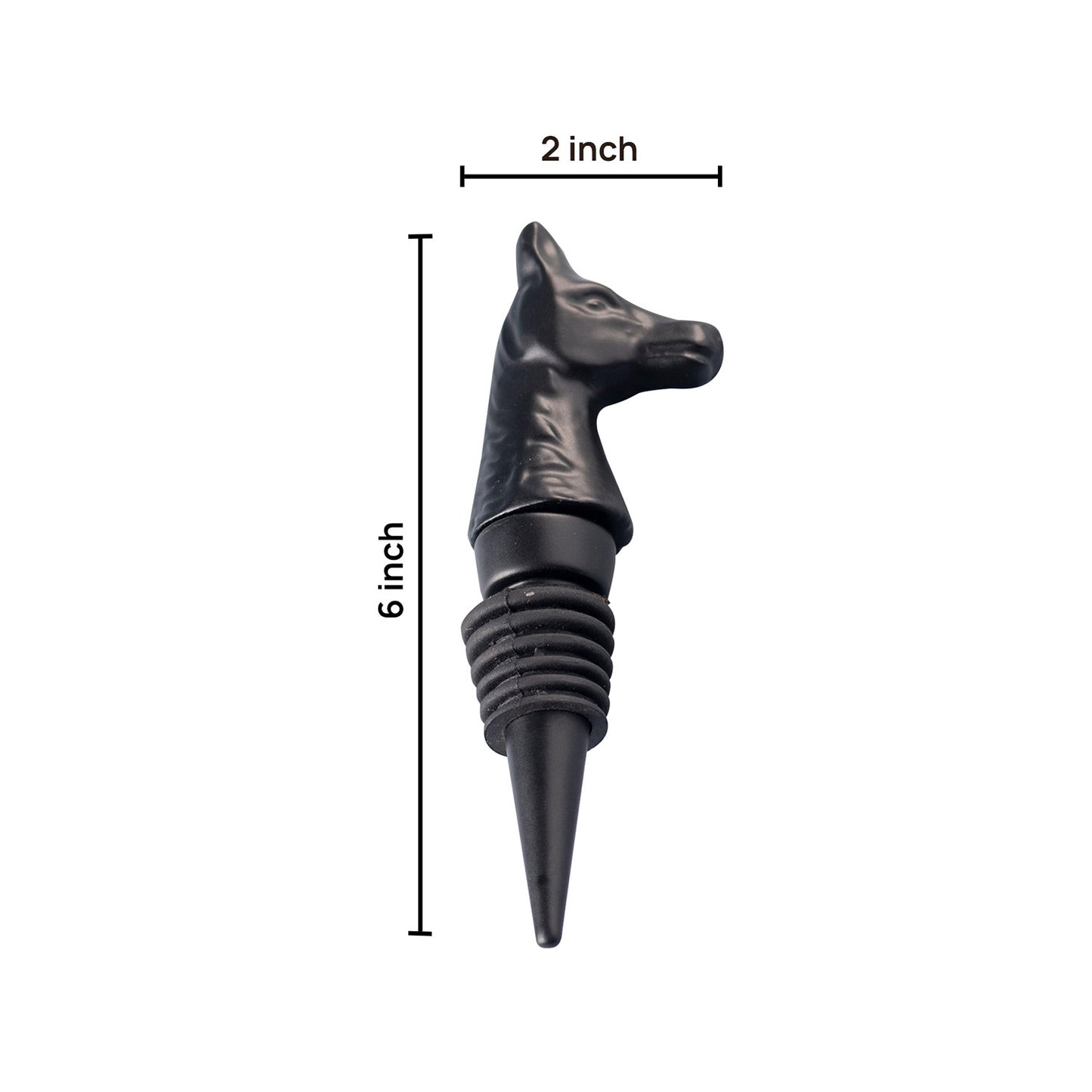 The Horse Bottle Stoper Matte Black