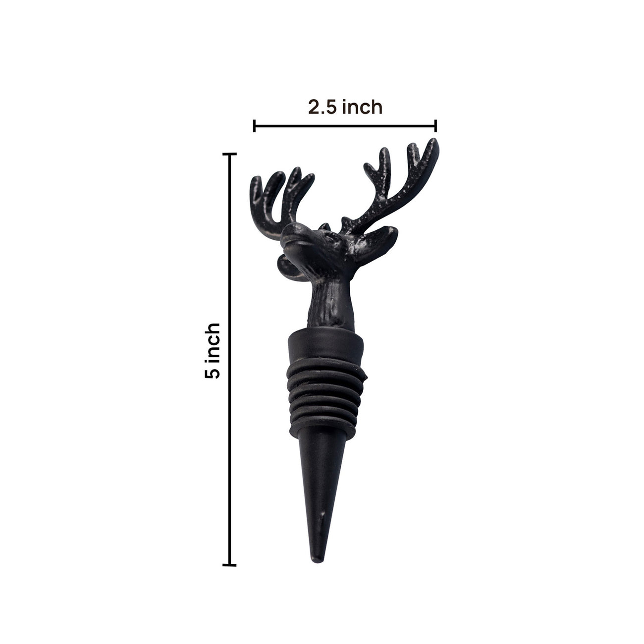 The Deer Bottle Stoper Matte Black