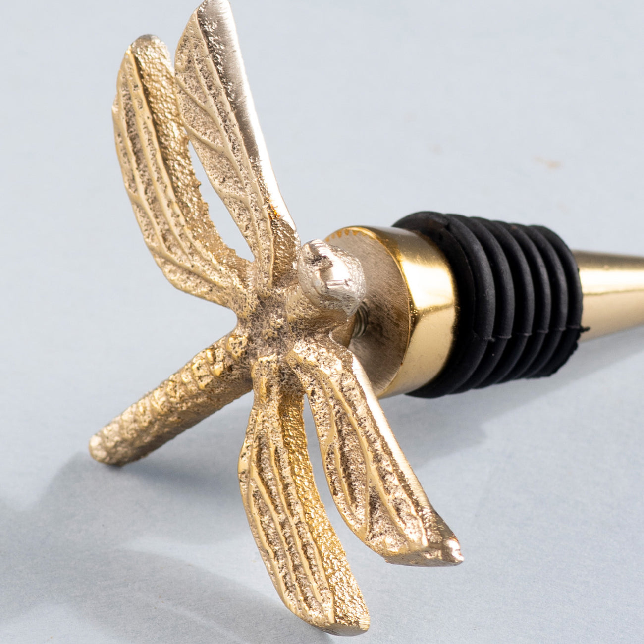 The Dragonfly Bottle Stopper Glossy Gold