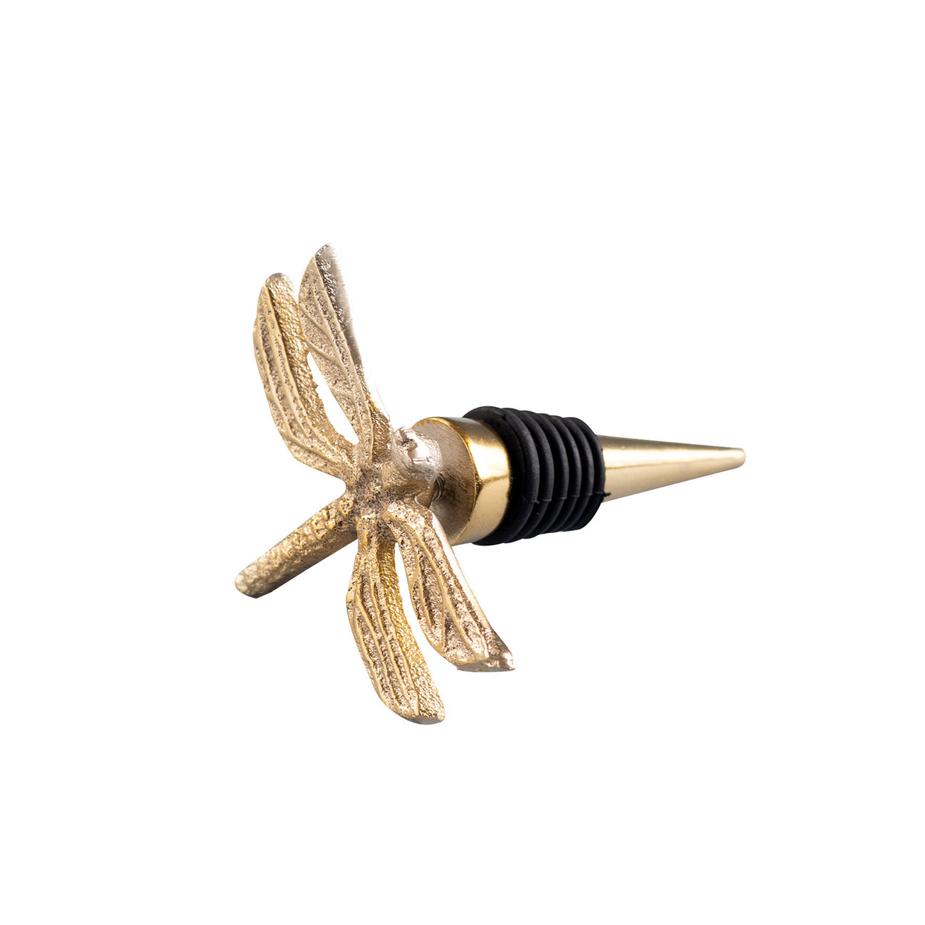 The Dragonfly Bottle Stopper Glossy Gold