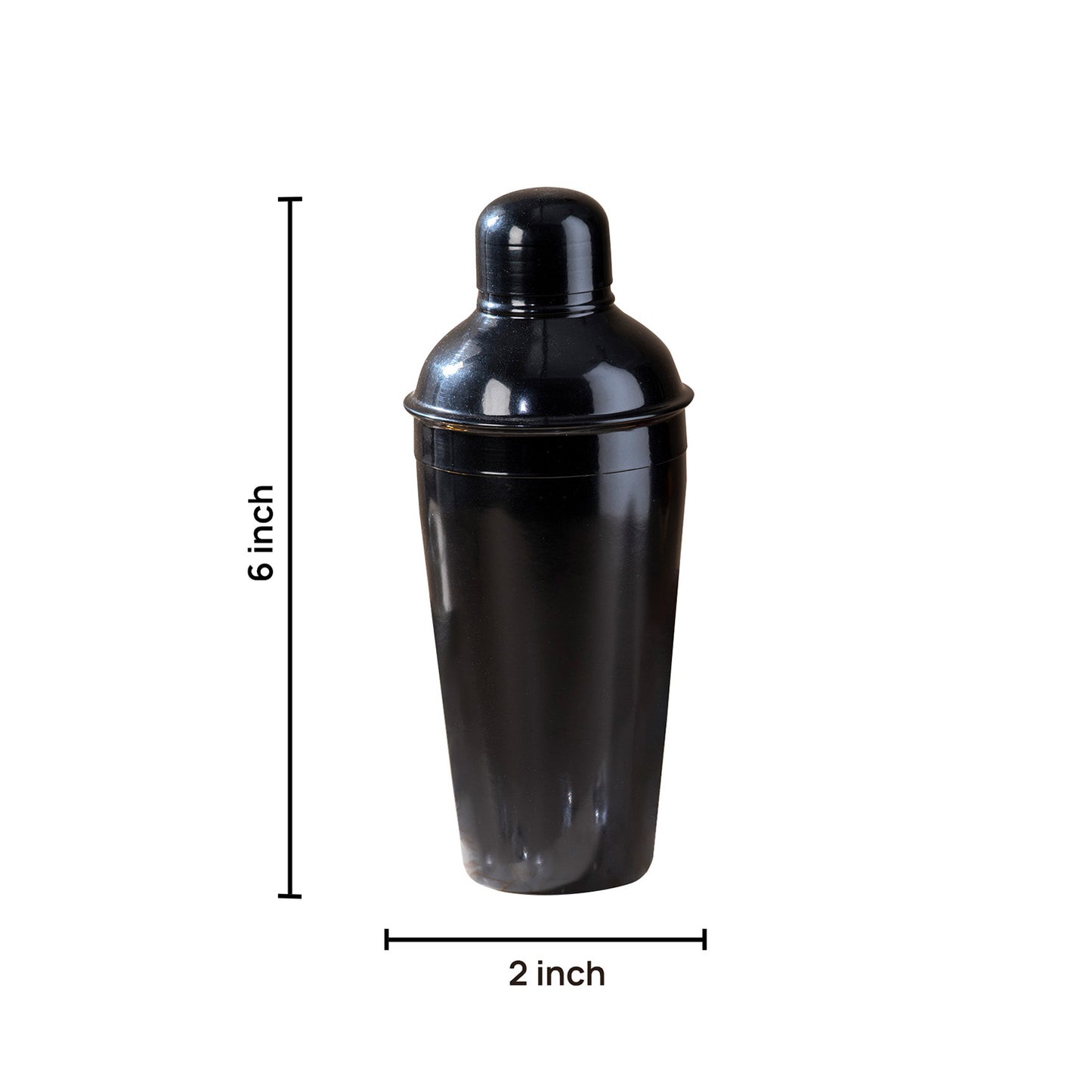 The Unblemished Cocktail / Mocktail Shaker Glossy  Black Stainless Steel