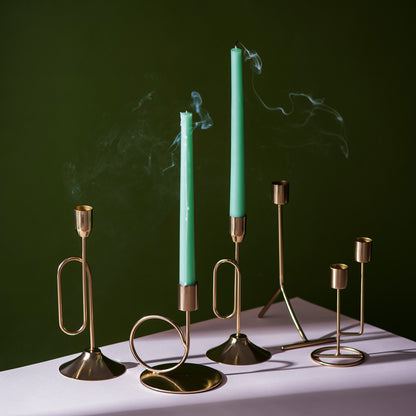 Gilded Elegance: Gold Candle Holder