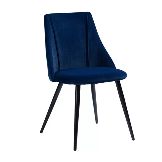 Luxurious Velvet Dining Designer Chair Blue