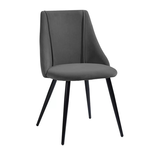 Luxurious Velvet Dining Designer Chair Grey