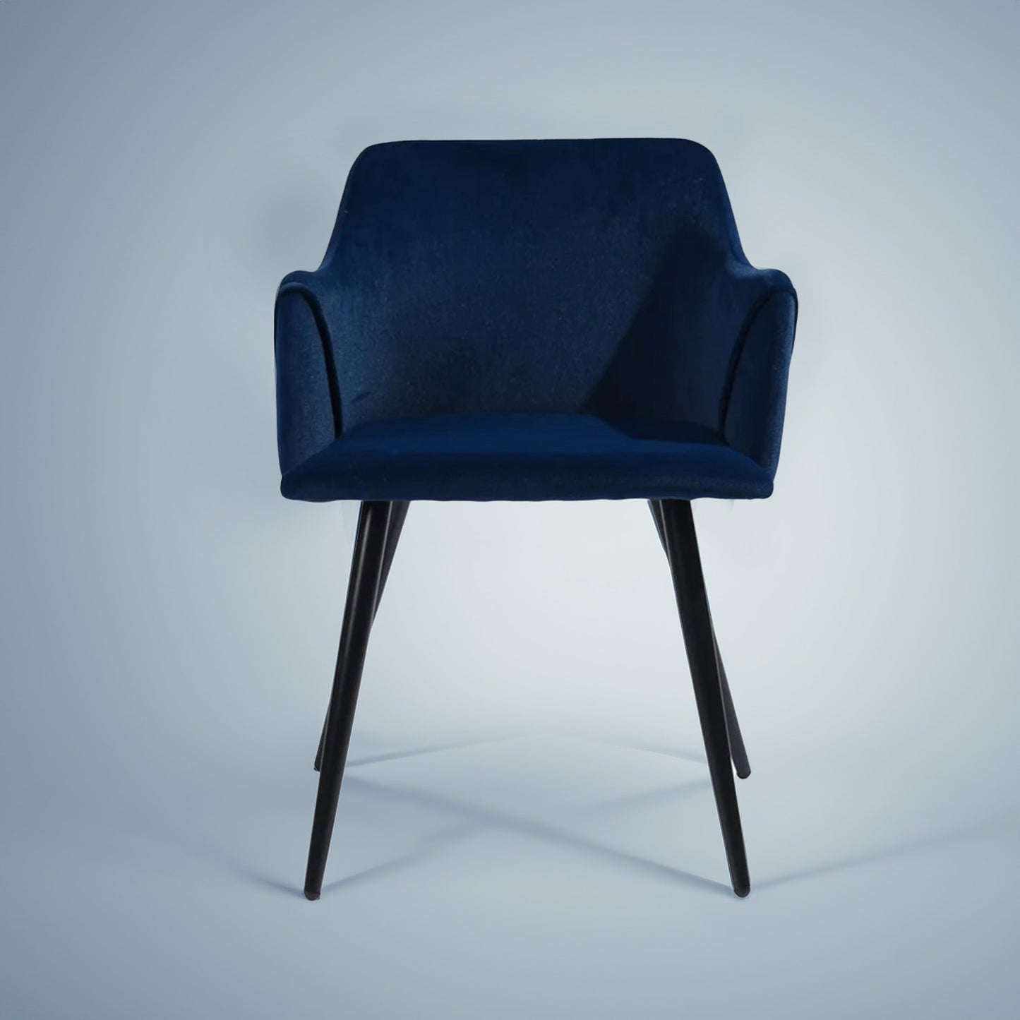 Sophisticated Velvet Dining Designer Chair Blue