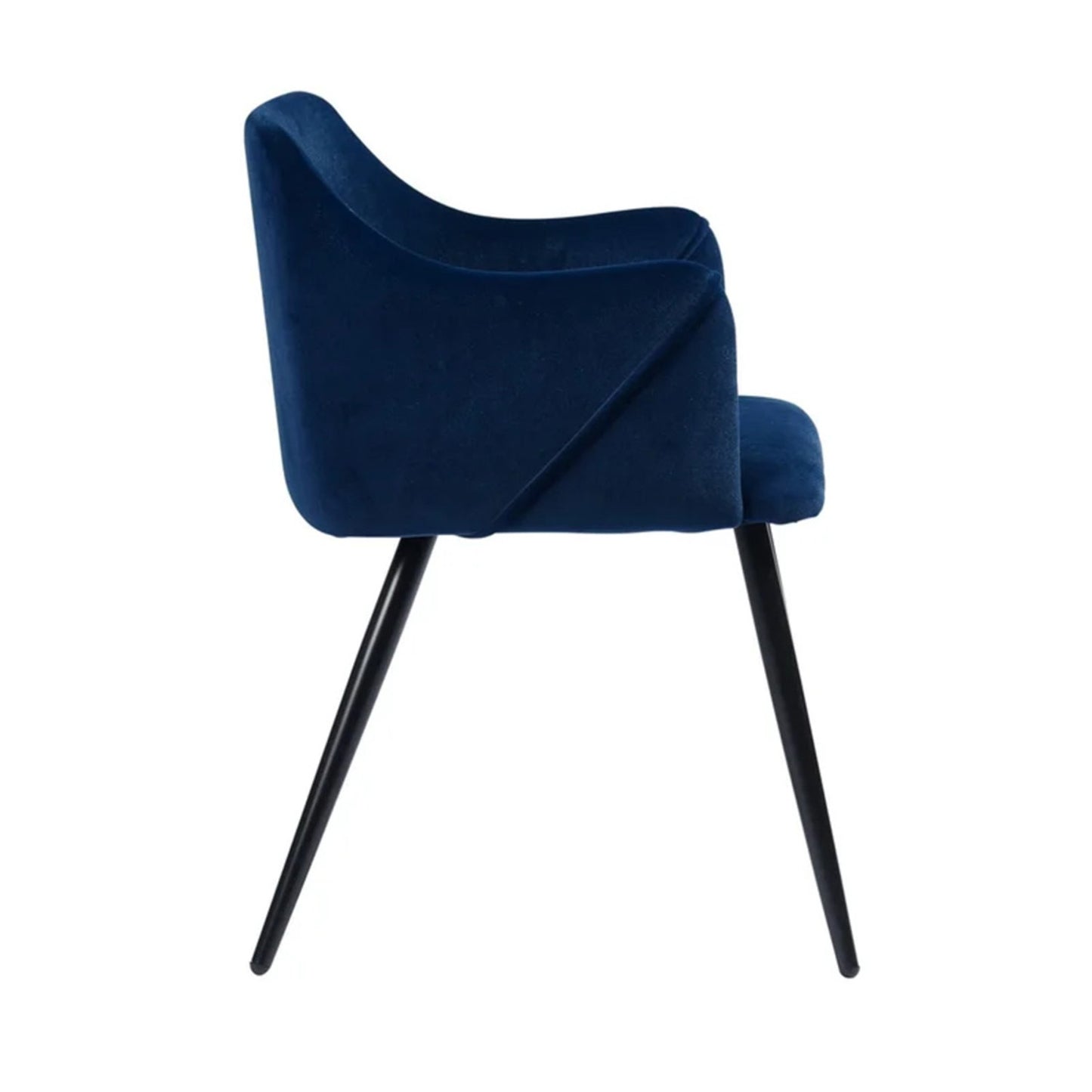 Sophisticated Velvet Dining Designer Chair Blue