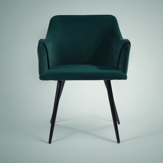 Sophisticated Velvet Dining Designer Chair Green