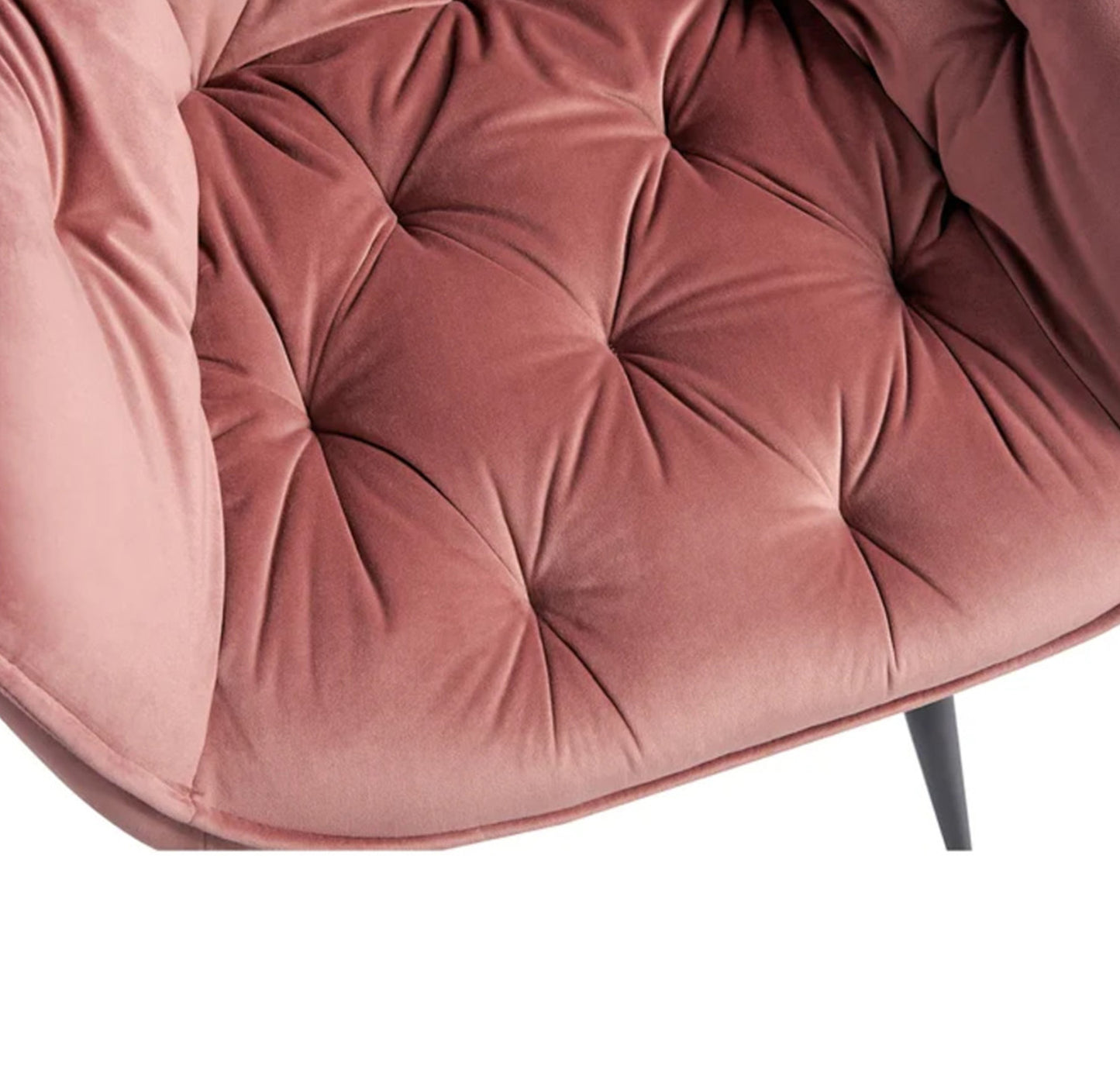 Refined Velvet Dining Designer Chair Blush Pink