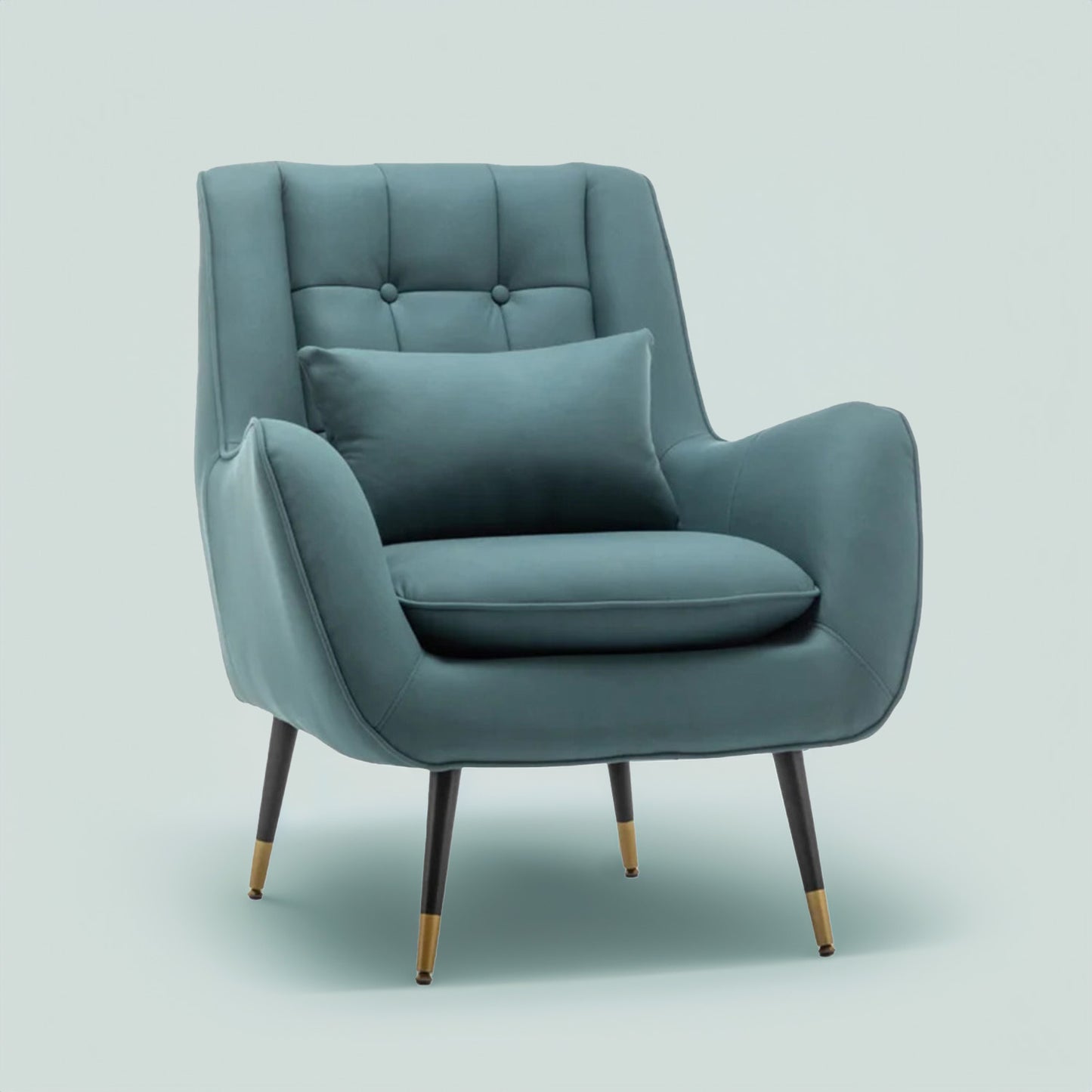 Plush Velvet Accent Chair Teal