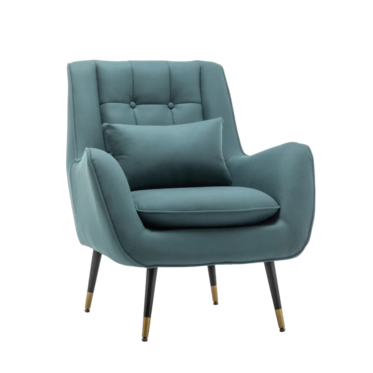 Plush Velvet Accent Chair Teal