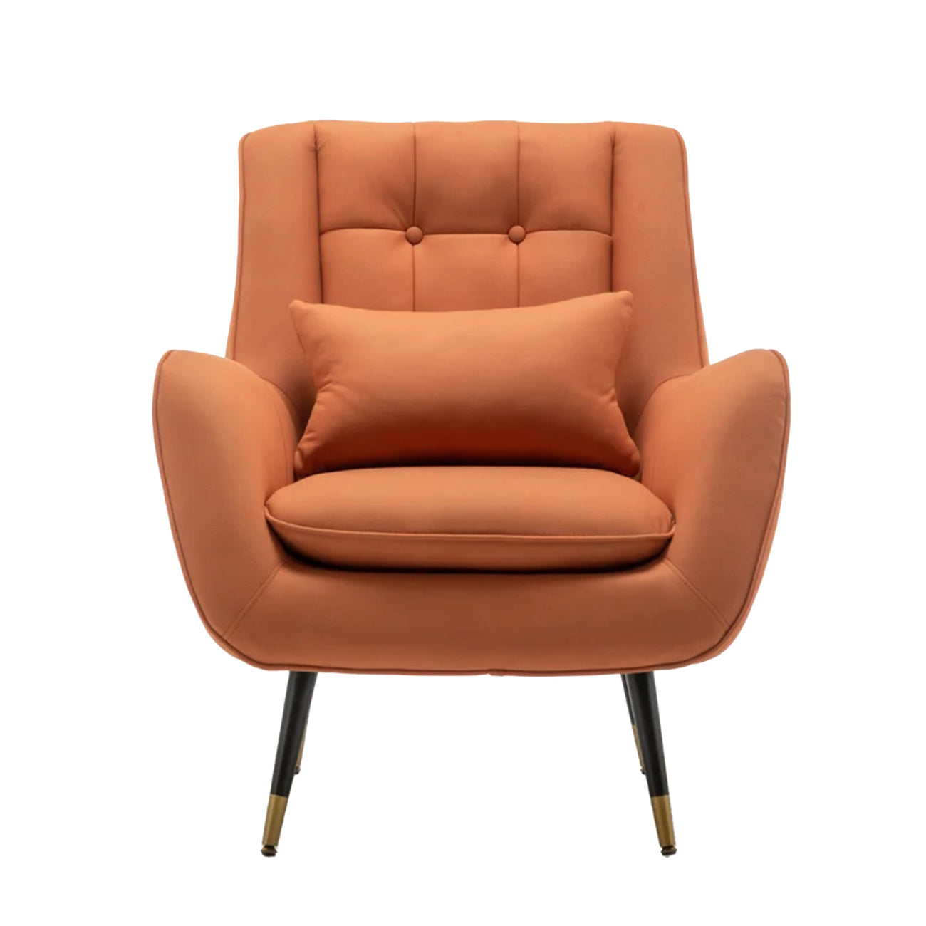 Plush Velvet Accent Chair Orange