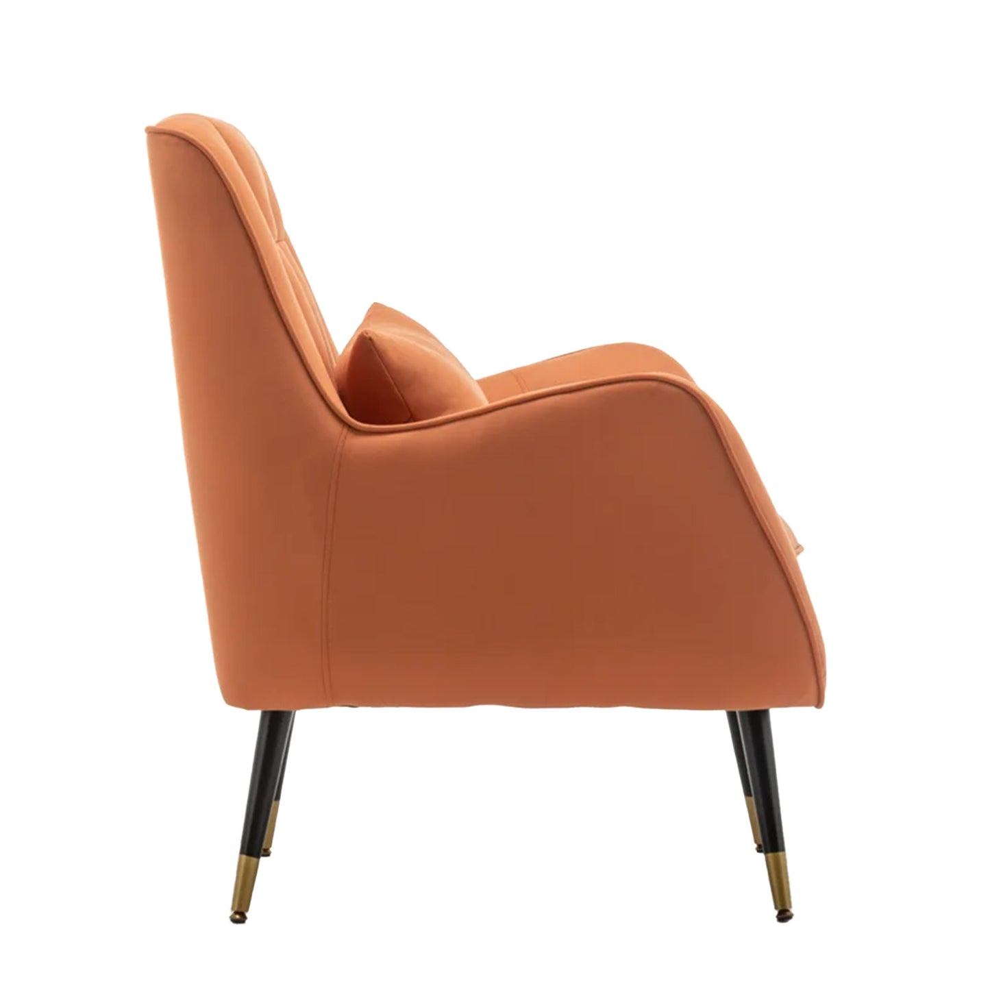 Plush Velvet Accent Chair Orange