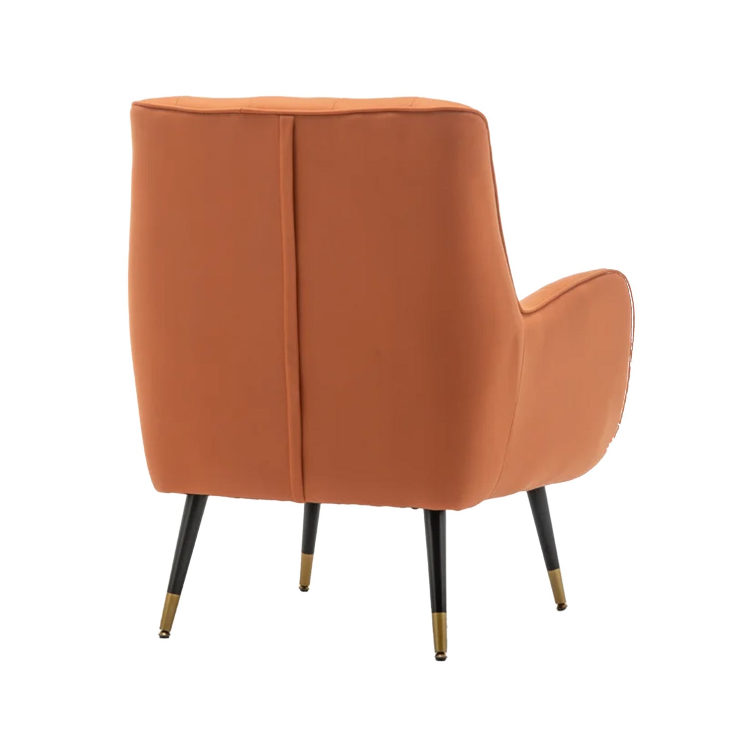 Plush Velvet Accent Chair Orange