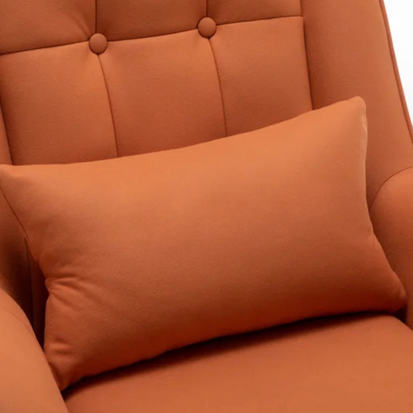 Plush Velvet Accent Chair Orange