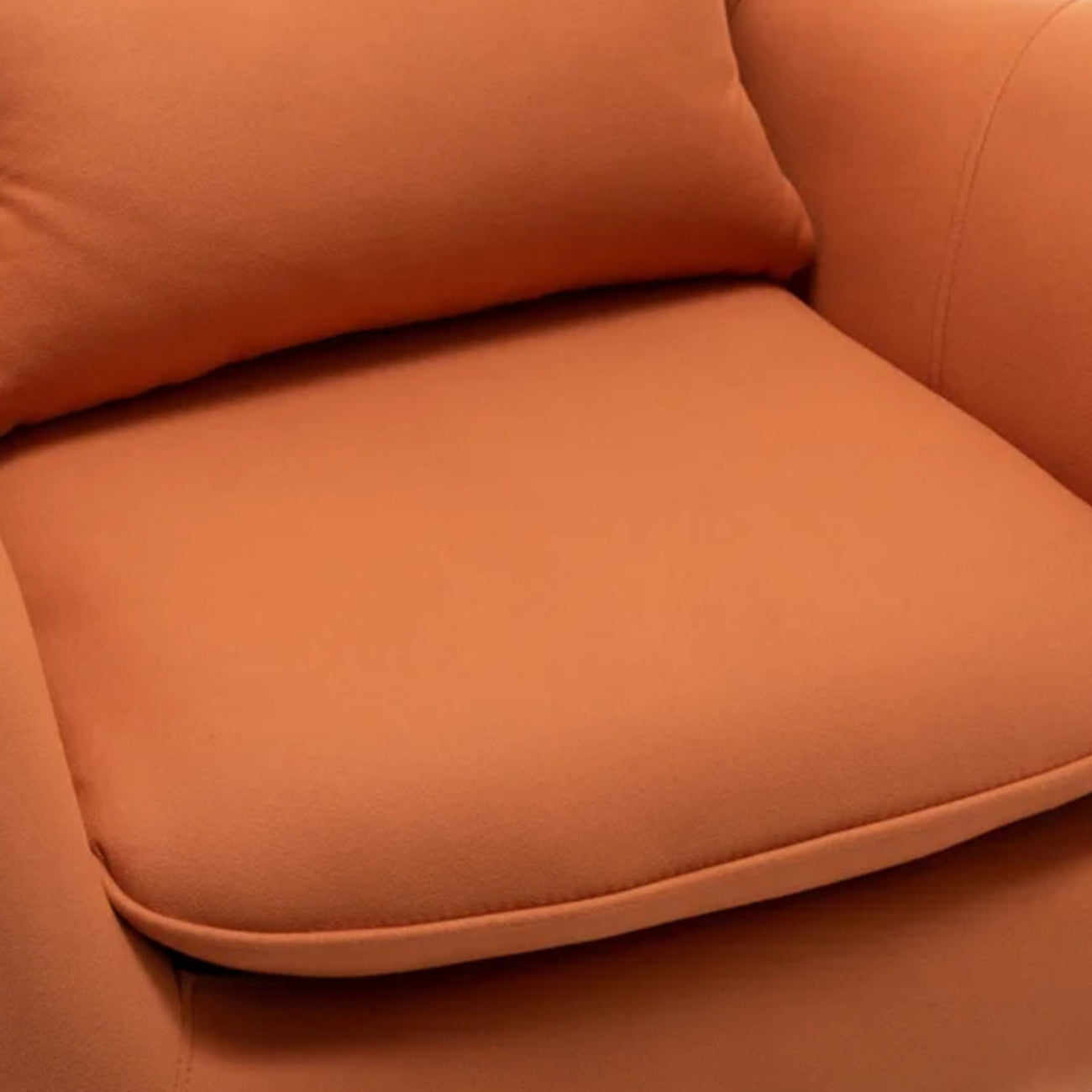 Plush Velvet Accent Chair Orange