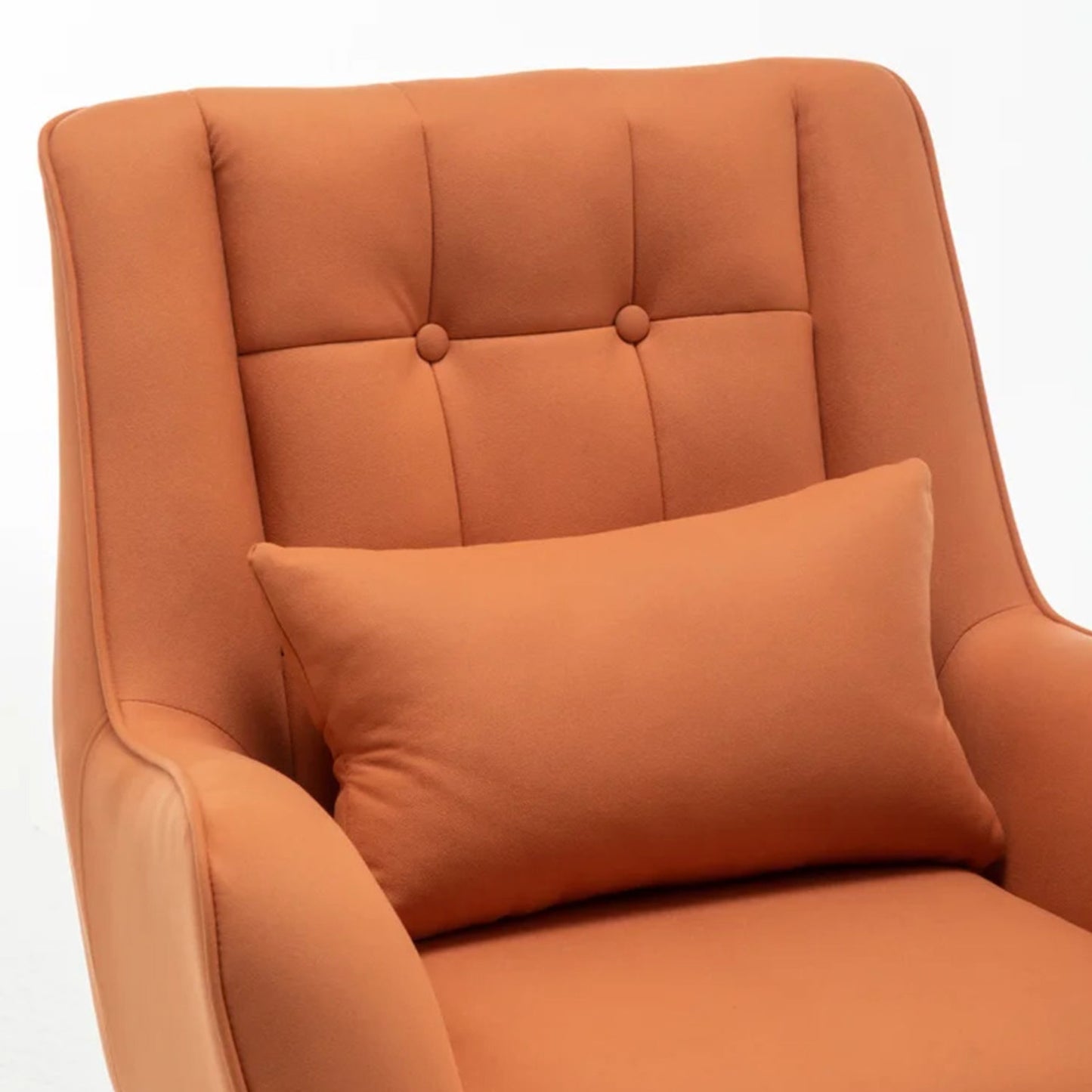 Plush Velvet Accent Chair Orange