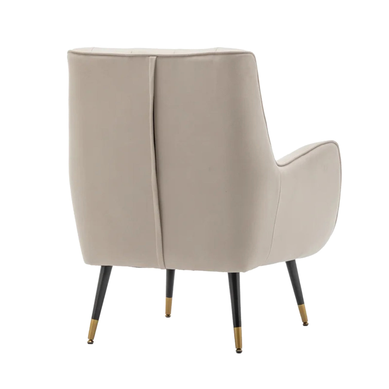 Plush Velvet Accent Chair Beige