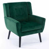 Luxurious Double Cushion Velvet Chair Green