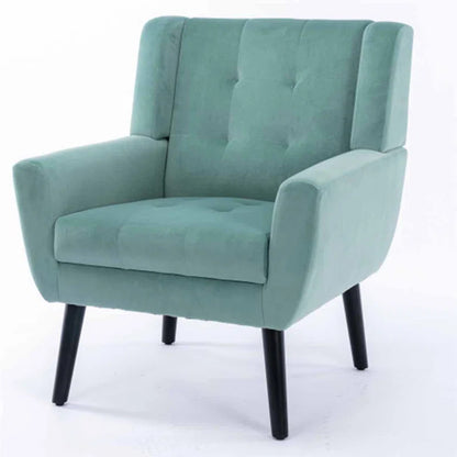 Luxurious Double Cushion Velvet Chair Sea Green
