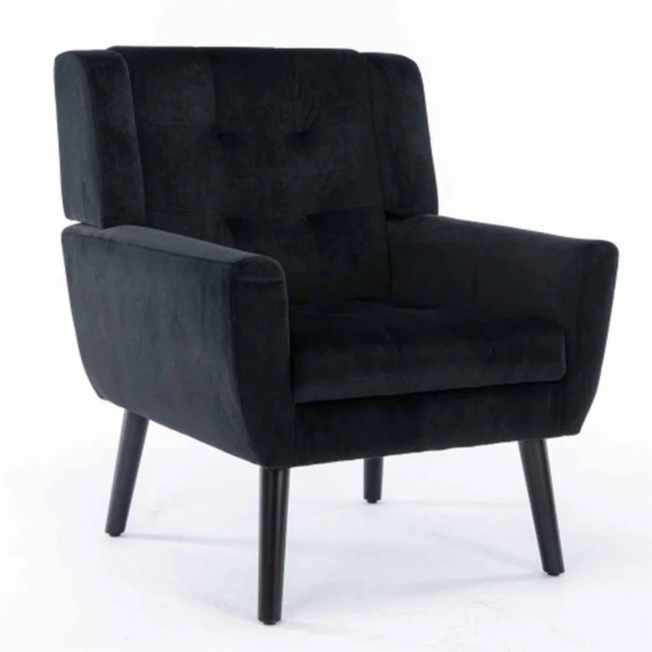 Luxurious Double Cushion Velvet Chair Grey