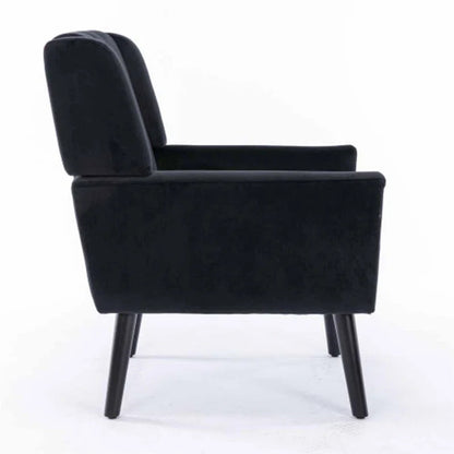 Luxurious Double Cushion Velvet Chair Grey