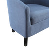 Sleek Accent Chairs With Ottomans Footrest Blue