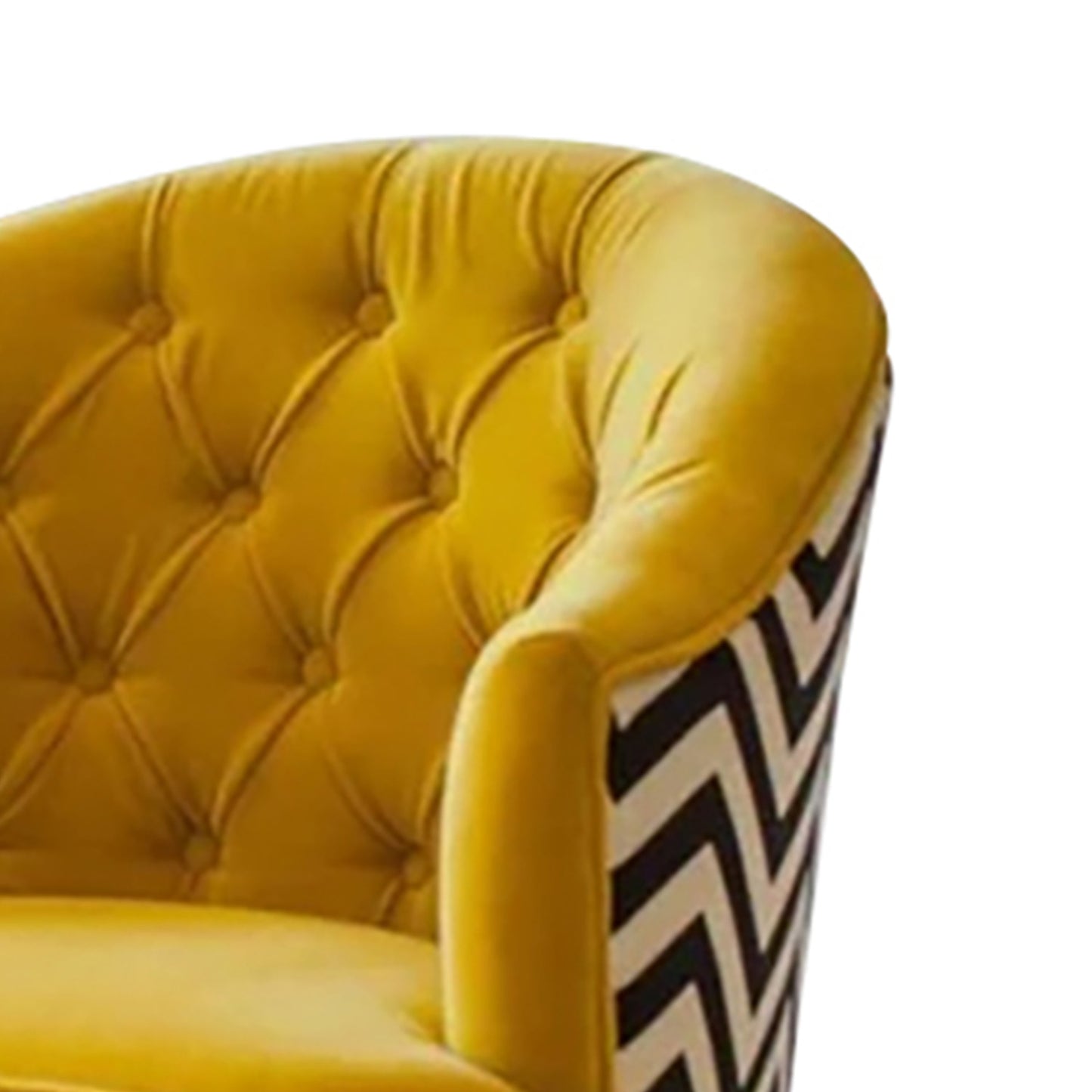 Printed Back Velvet Accent Chair Design Teyellowal