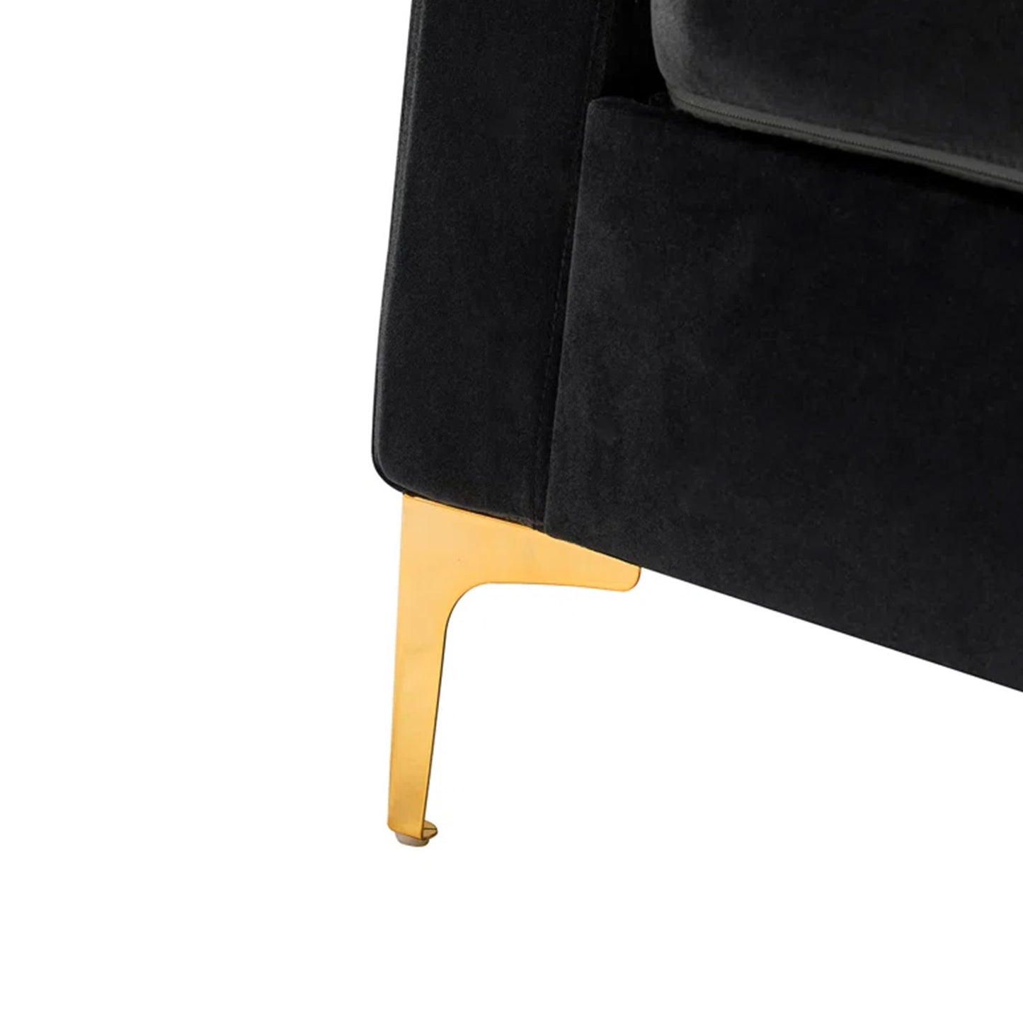 Luxurious Velvet Accent Chair Gold Black