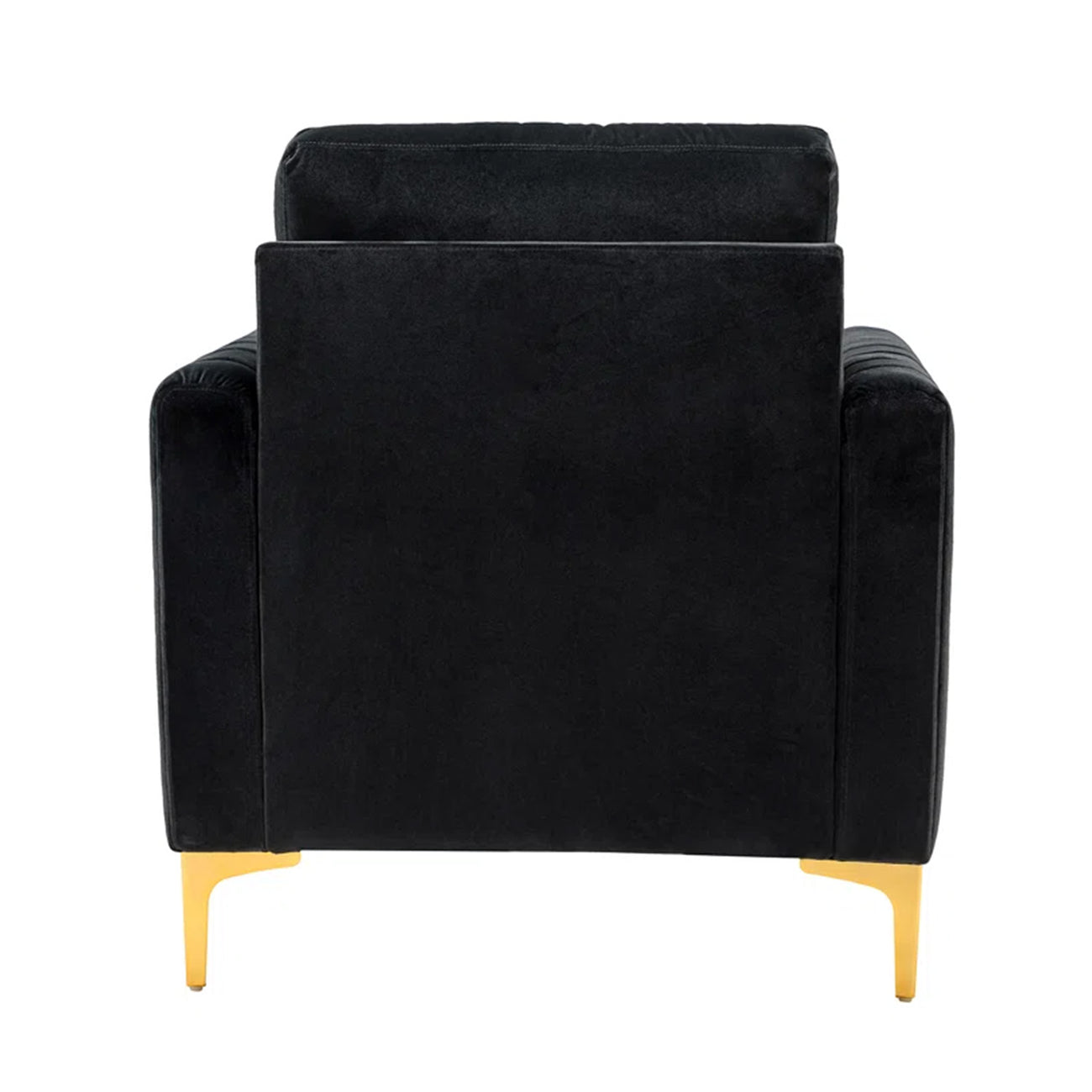 Luxurious Velvet Accent Chair Gold Black