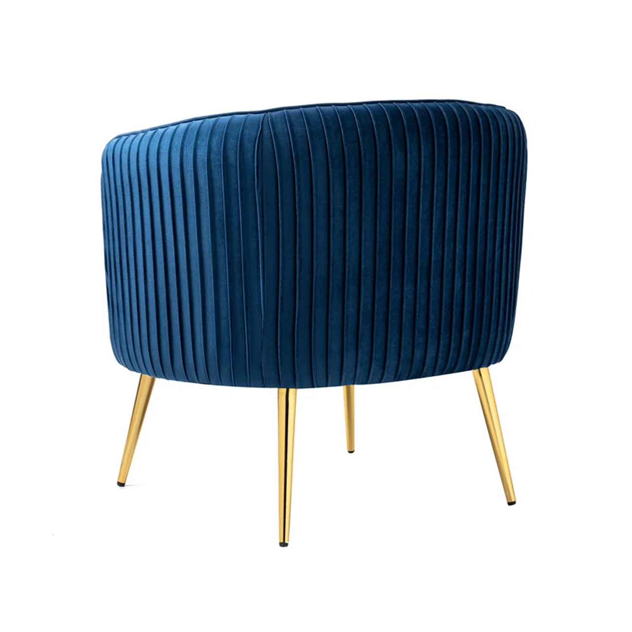 Tufted Velvet Accent Chair Blue