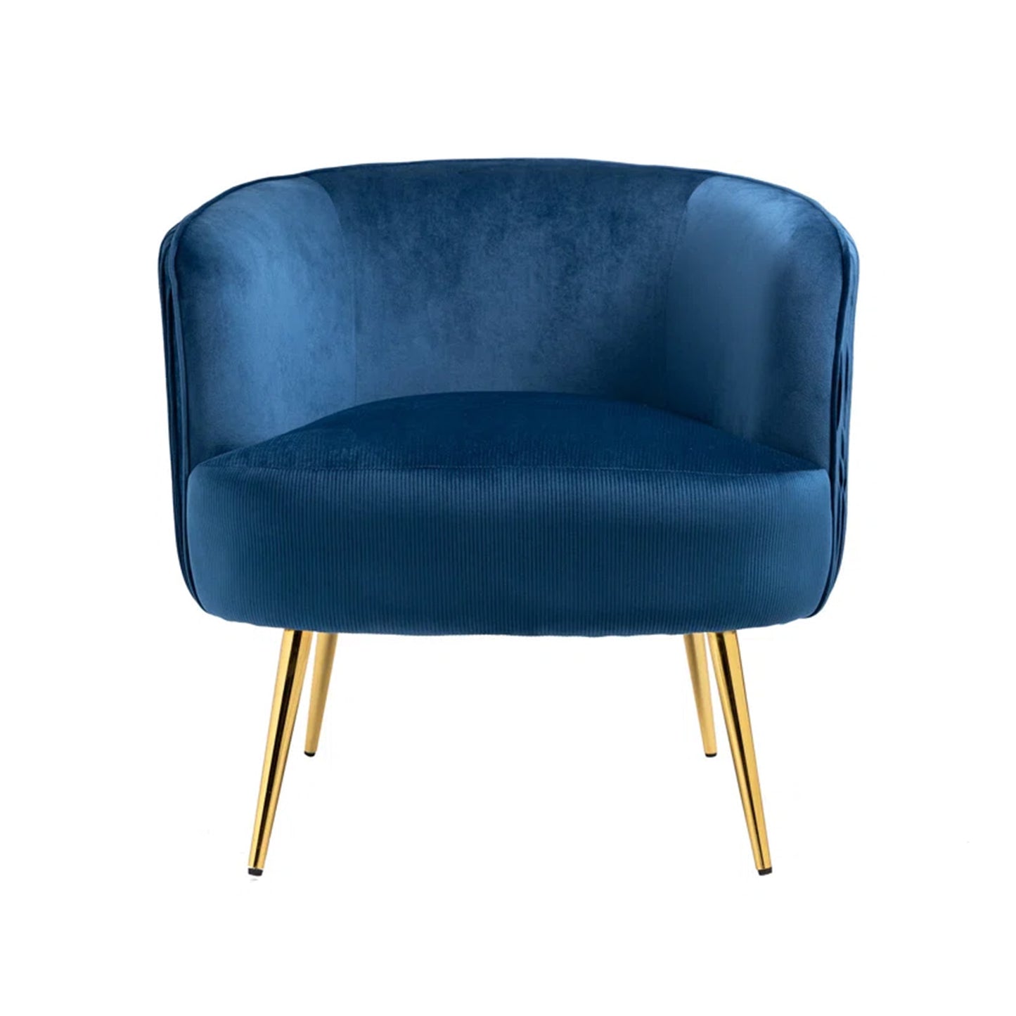 Tufted Velvet Accent Chair Blue