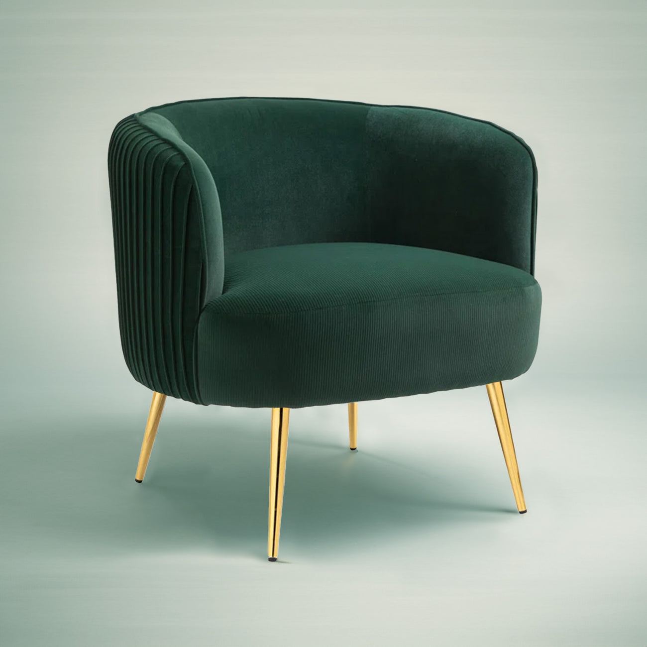 Tufted Velvet Accent Chair Green