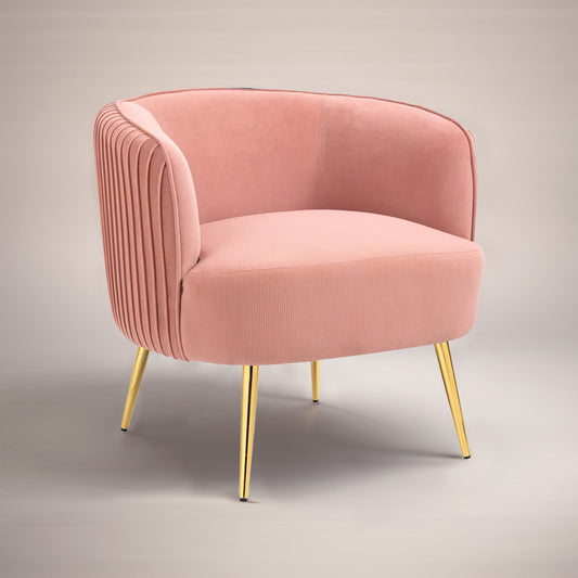 Tufted Velvet Accent Chair Pink