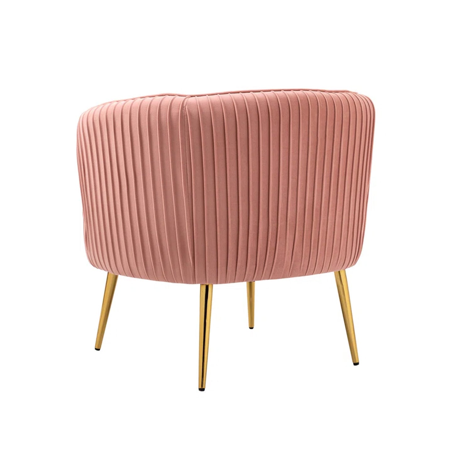 Tufted Velvet Accent Chair Pink