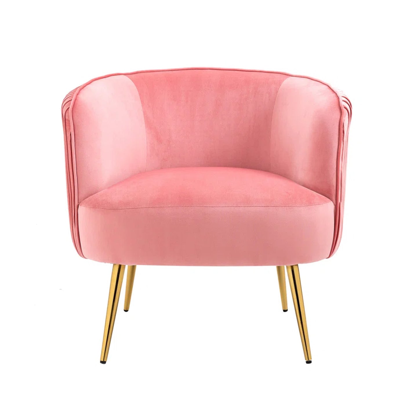 Tufted Velvet Accent Chair Peach