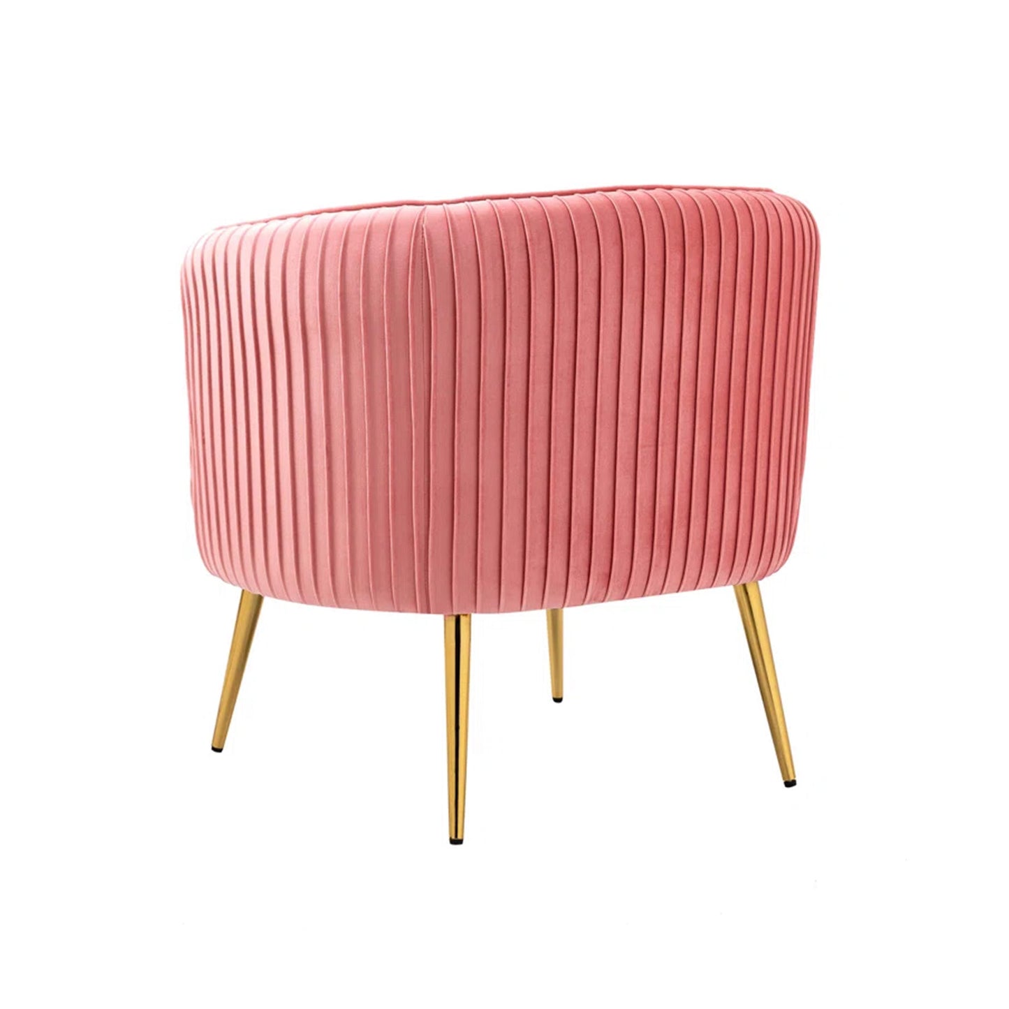 Tufted Velvet Accent Chair Peach