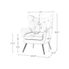 Tufted Velvet High-Back Chair Grey