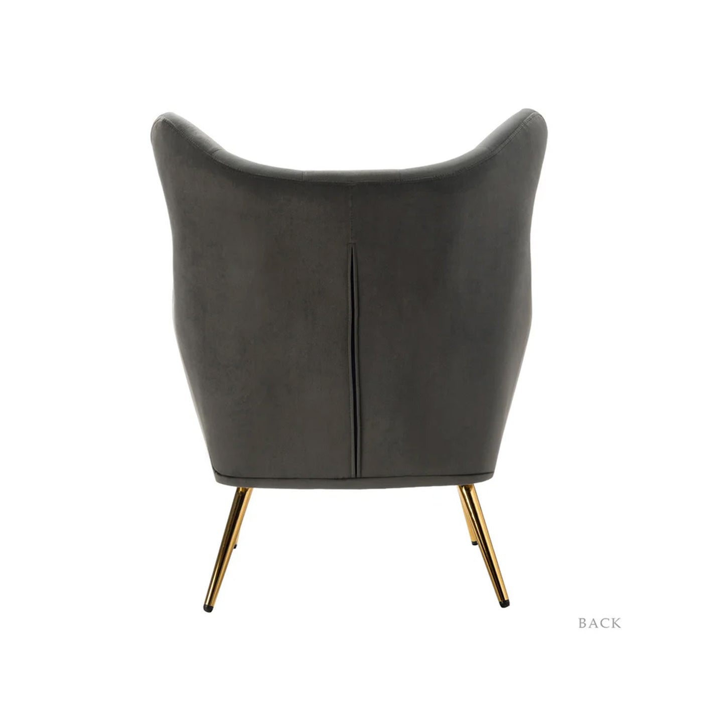 Tufted Velvet High-Back Chair Grey