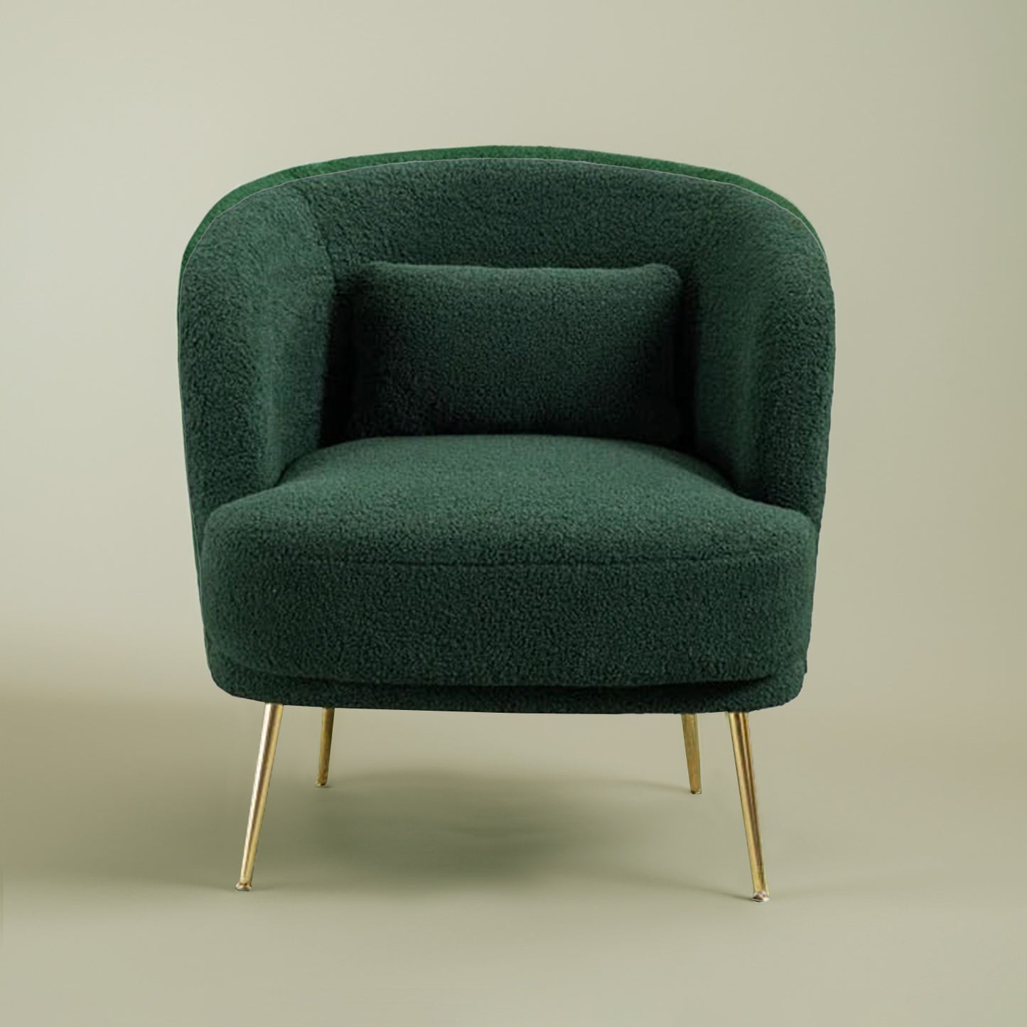 Plush Velvet Accent Chair Green