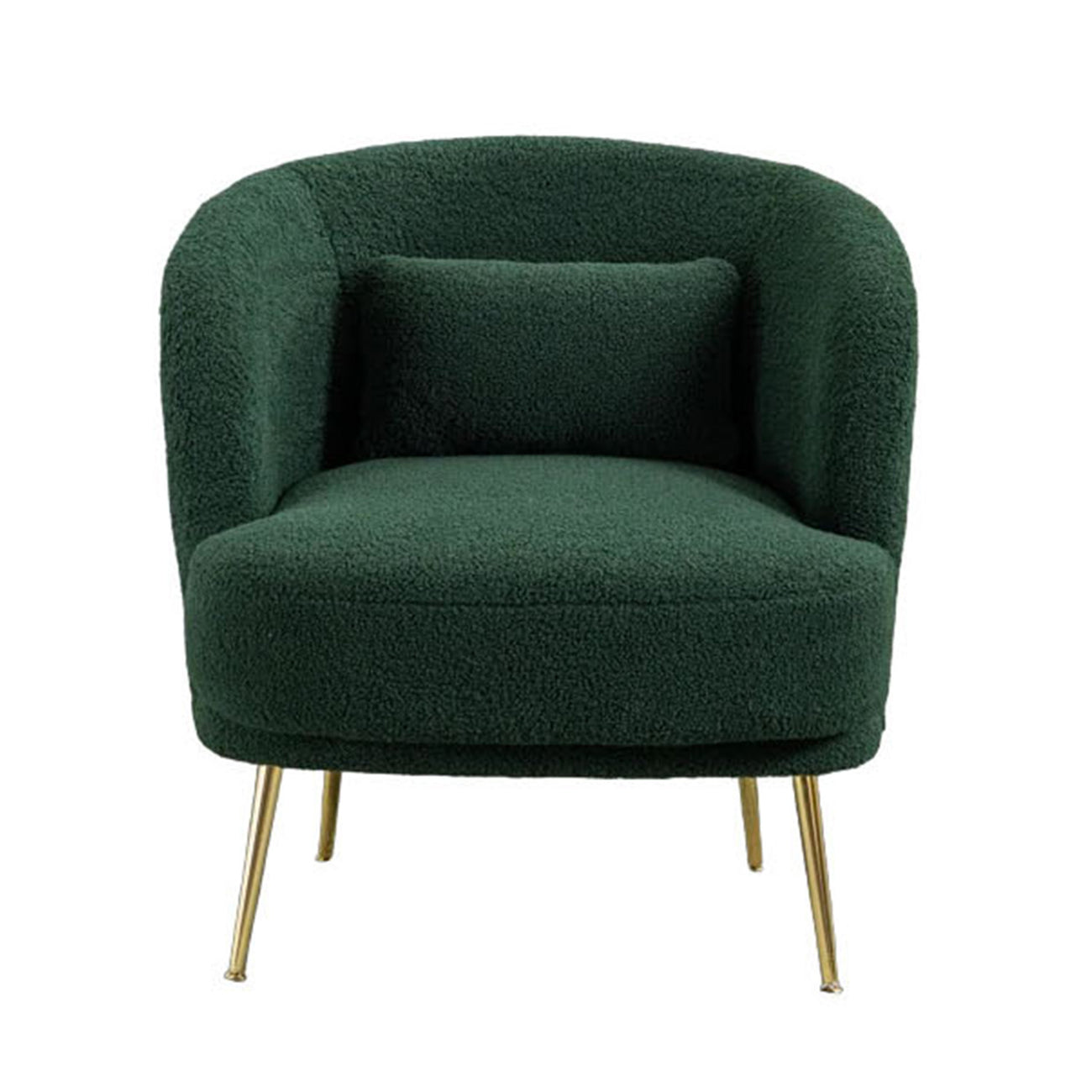 Plush Velvet Accent Chair Green