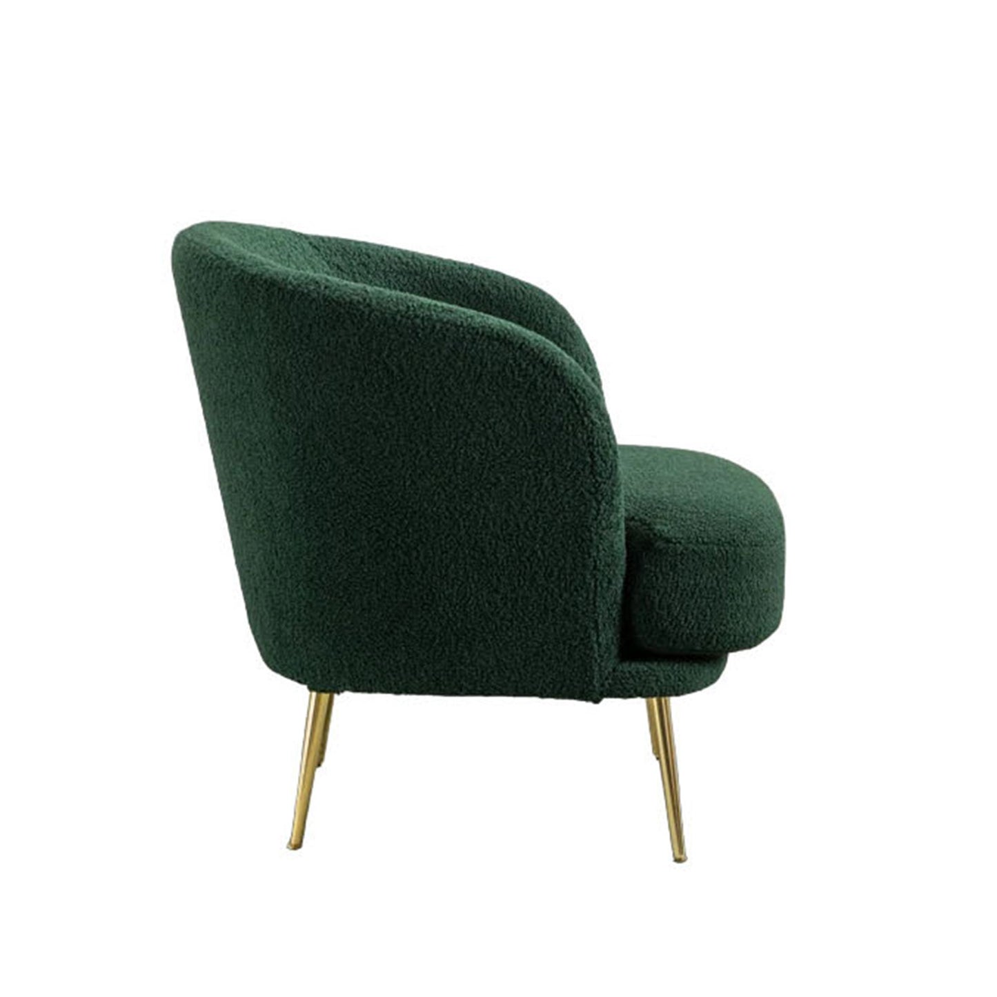 Plush Velvet Accent Chair Green