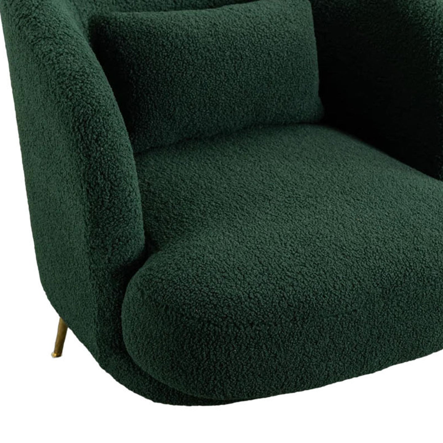 Plush Velvet Accent Chair Green