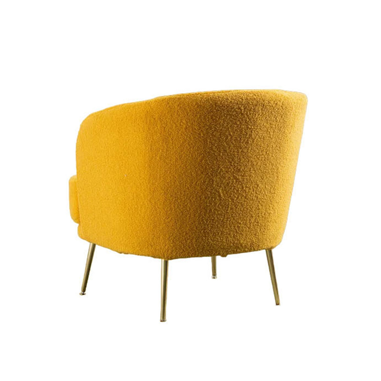 Plush Velvet Accent Chair Yellow