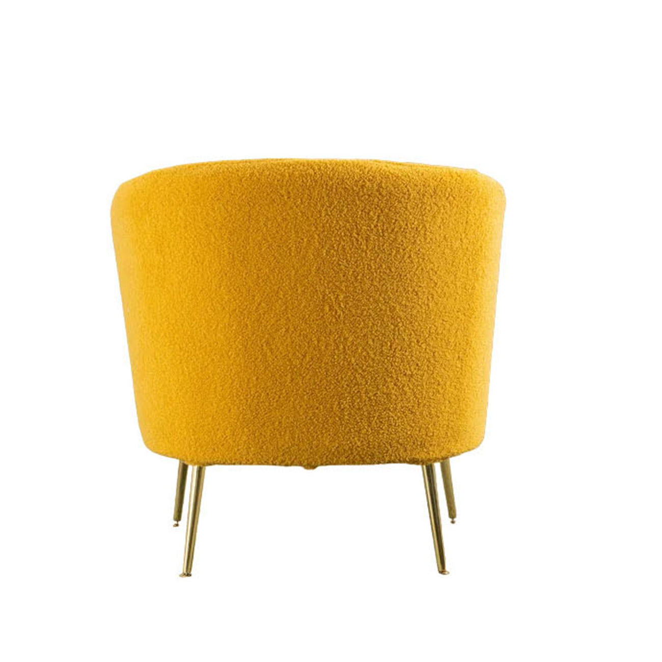 Plush Velvet Accent Chair Yellow