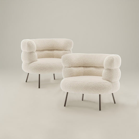 Exquisite Boucle Accent Chair Design Beige