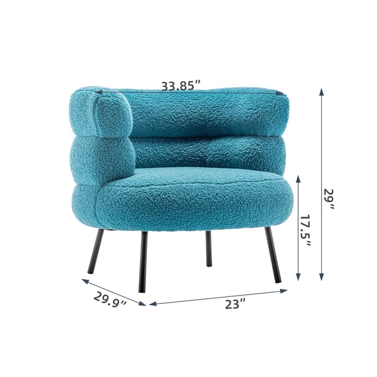 Exquisite Boucle Accent Chair Design Sky Blue