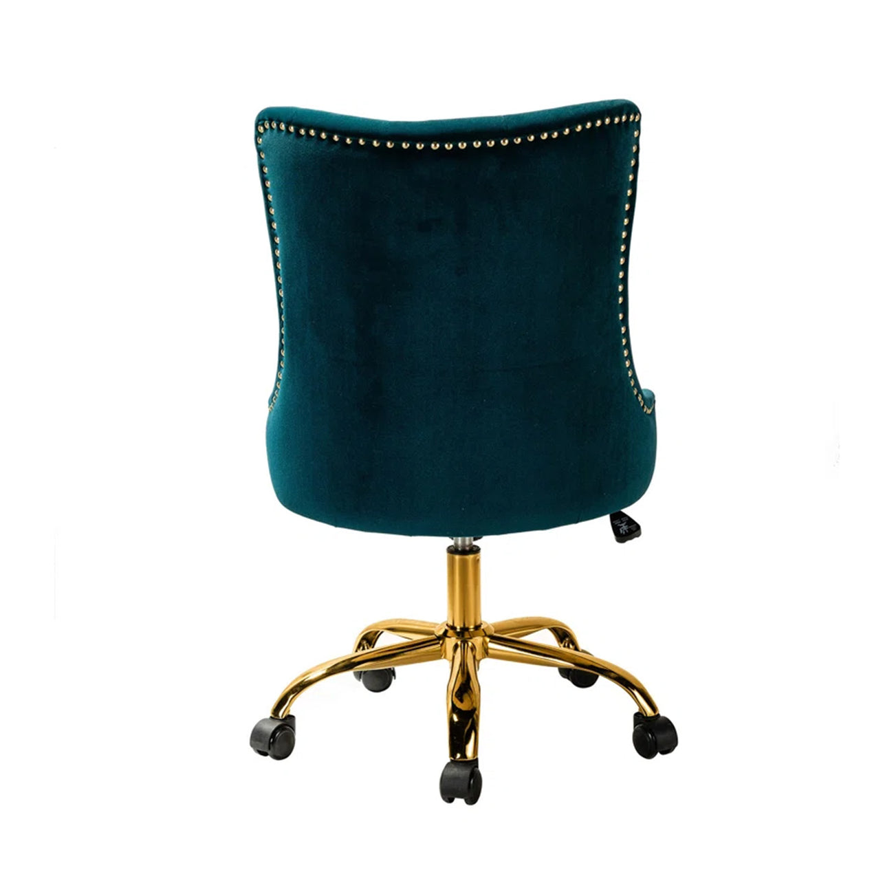 Boss Velvet Tufted Office Chair With Wheels Teal