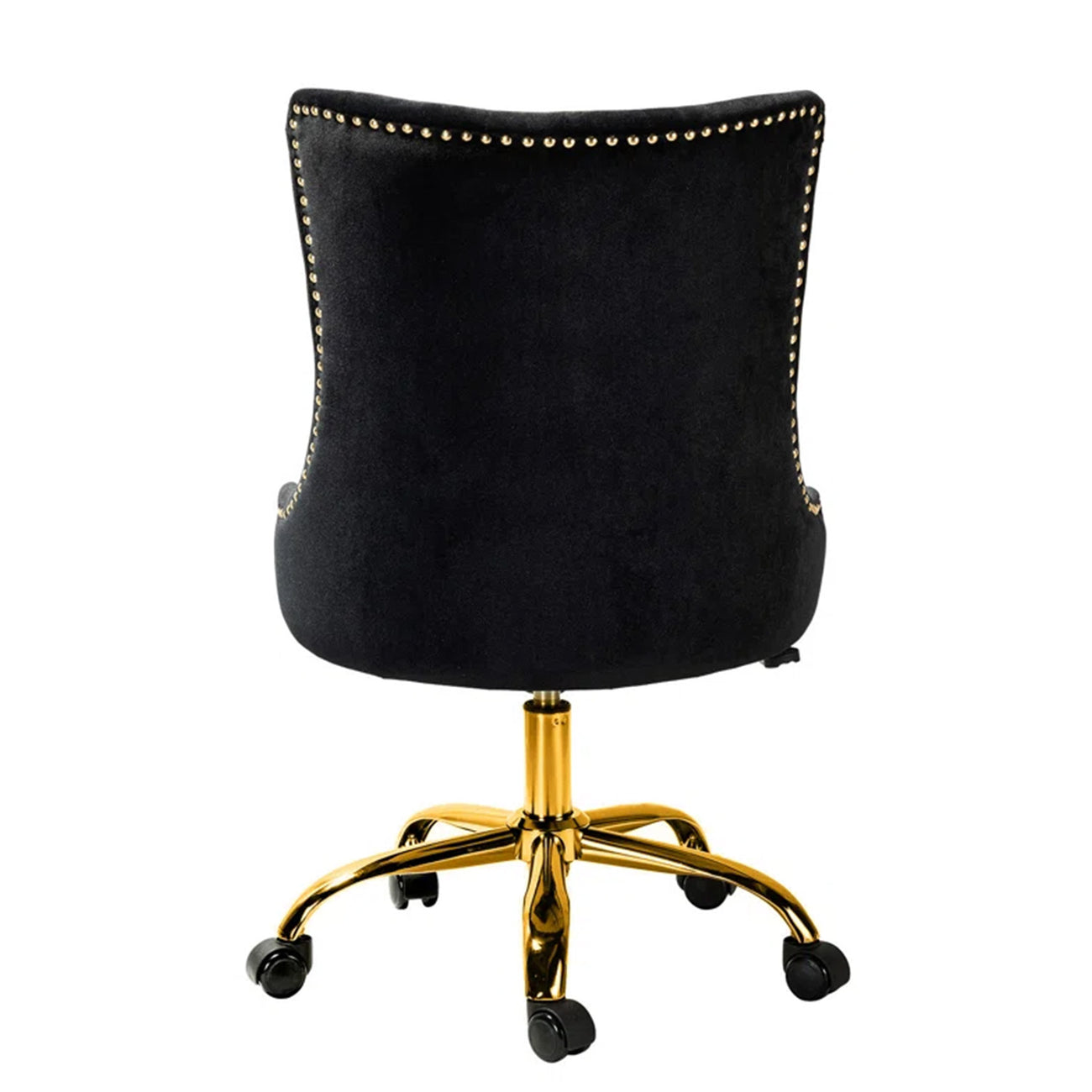 Boss Velvet Tufted Office Chair With Wheels Black