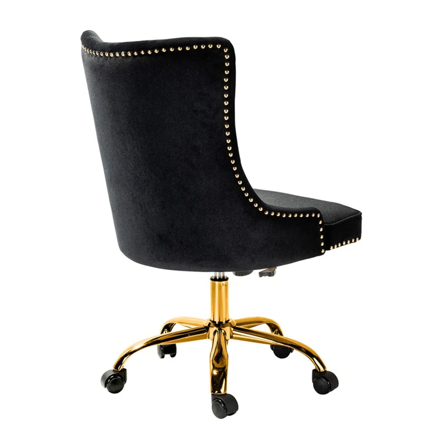 Boss Velvet Tufted Office Chair With Wheels Black